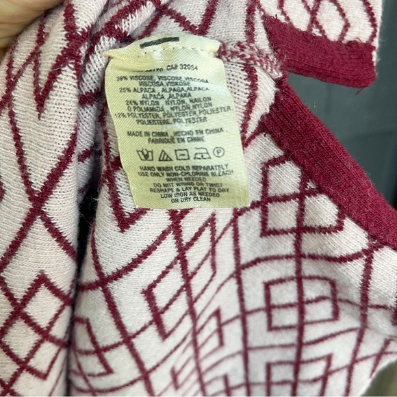 ANTHROPOLOGIE MOTH Cowl Neck Burgundy Alpaca Blend Sweater Size XS - Picture 11 of 11